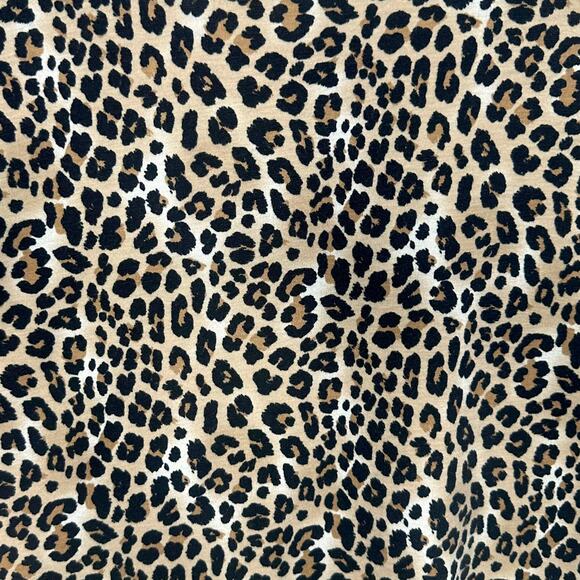 PerCeption Women's Puff Sleeve Top Blouse 2X Black Brown Chetah Animal Print - Picture 7 of 8